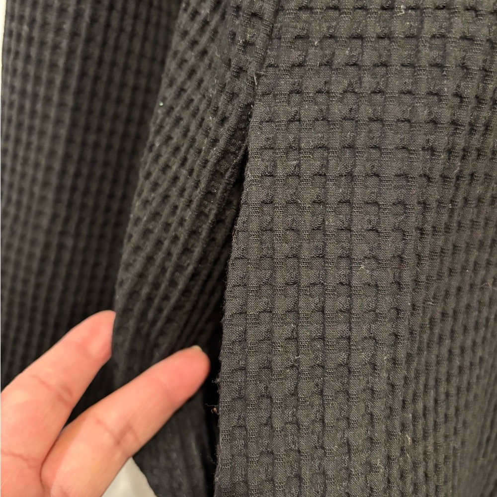 Eileen Fisher Black Ribbed Trench Coat - Picture 13 of 16
